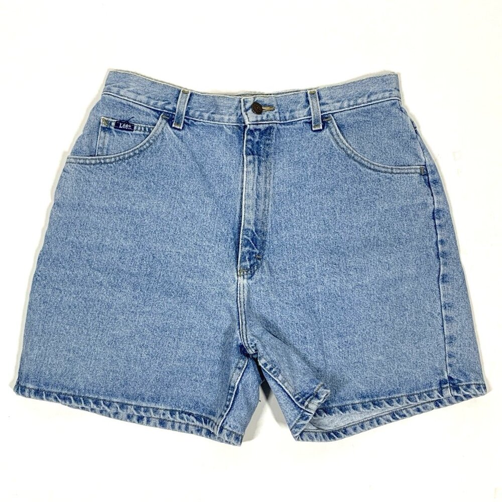 VTG 90s Lee High Rise Mom Jean Shorts Light Wash Women’s Sz 16M
